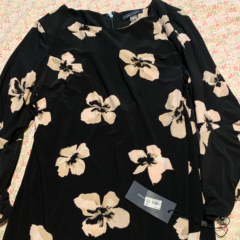 size 12 Tommy Hilfiger swing dress with flutter sleeves
